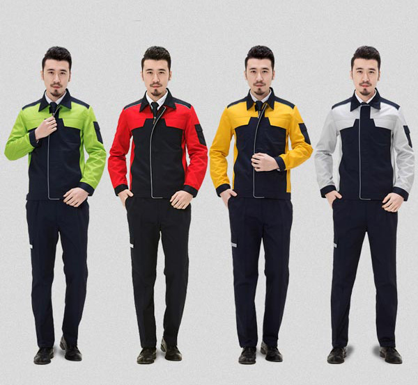 時(shí)尚拼色款工作服多款顏色參考展示圖