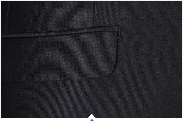 單排一?？勐殬I西裝定做插袋細節特寫圖