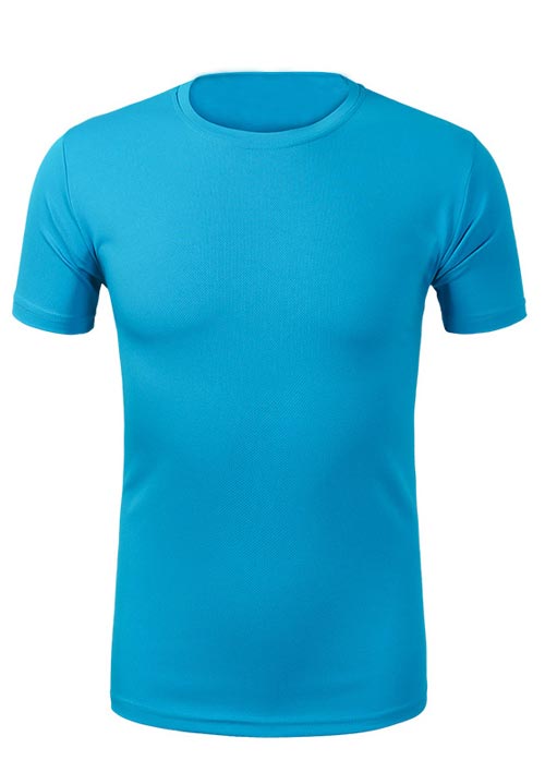 湖藍(lán)色速干衣訂做款式圖