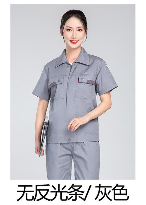 灰色防靜電服短袖夾克